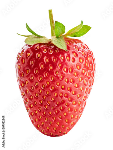 Sweet Strawberries Isolated on white background. Clipping path
