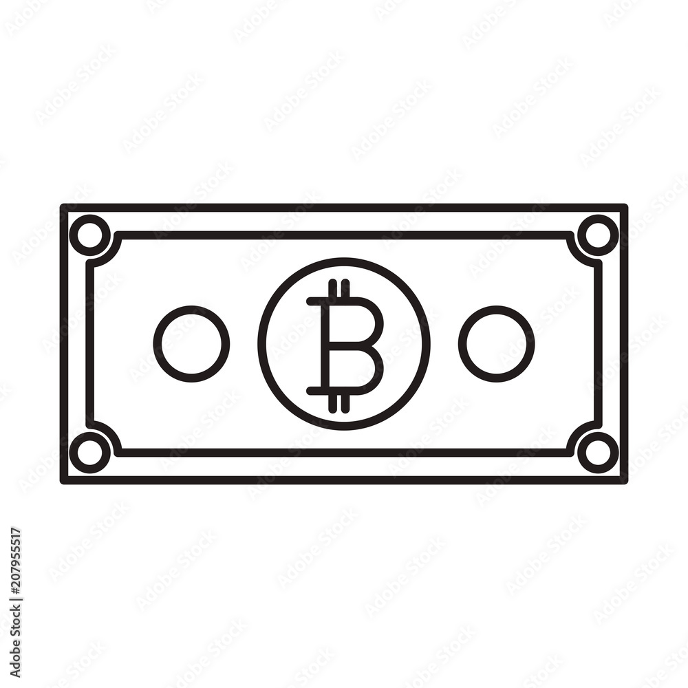 bill bitcoin commerce technology icon vector illustration design bill bitcoin commerce technology icon vector illustration design
