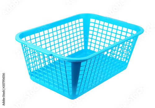 Blue plastic basket