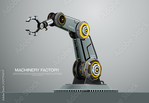 machine robotic robot arm hand factory