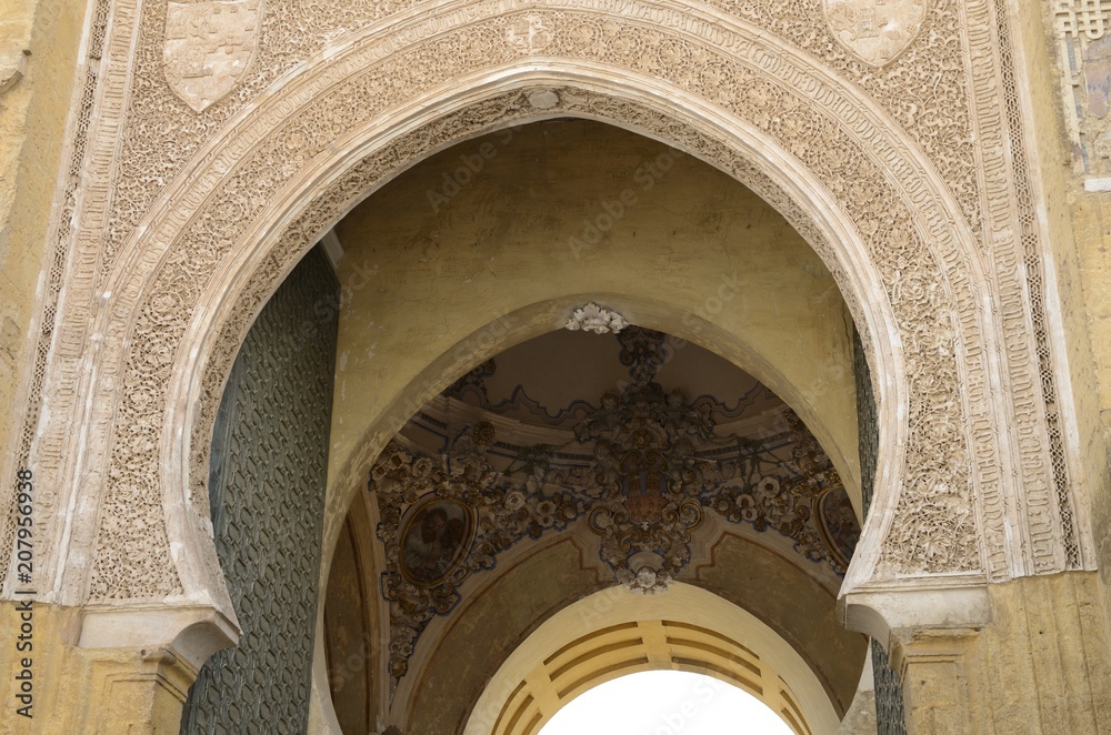 Arches of the Forgiveness door at the mosque of Cordoba, Spain