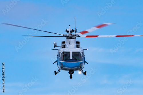 第二管区海上保安本部展示総合訓練参加の巡視船ざおう搭載ヘリコプターウミネコ