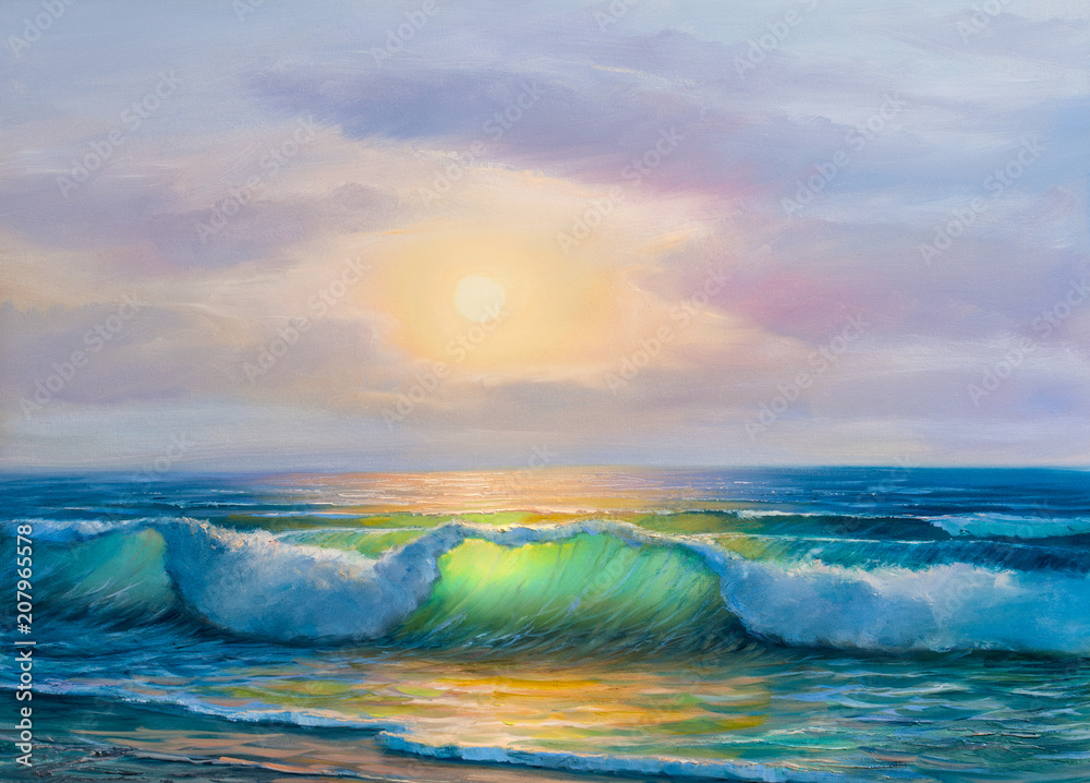 Fototapeta premium painting seascape