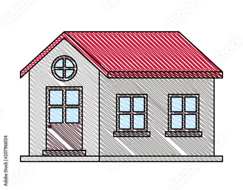 exterior house isolated icon vector illustration design