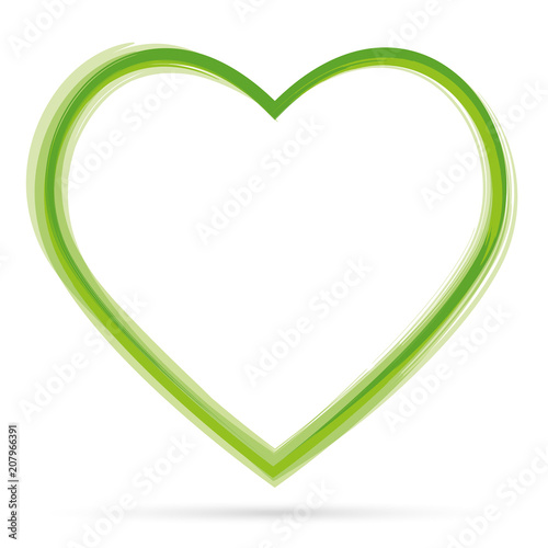 Simbolo ecologia con cuore verde