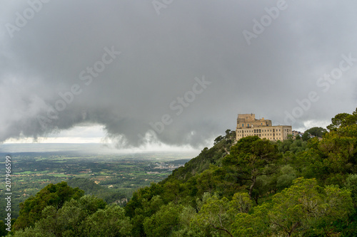 Mallorca  Viewpoint on mountain of monastery Sant Salvador