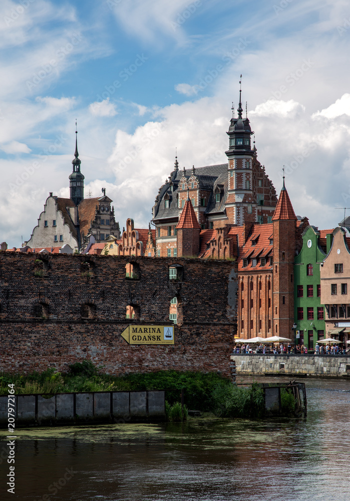 City view of Gdansk, Poland, Marina Gdansk.