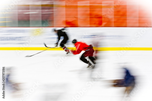 Hockey Playing Abstracts/Faces not visible
