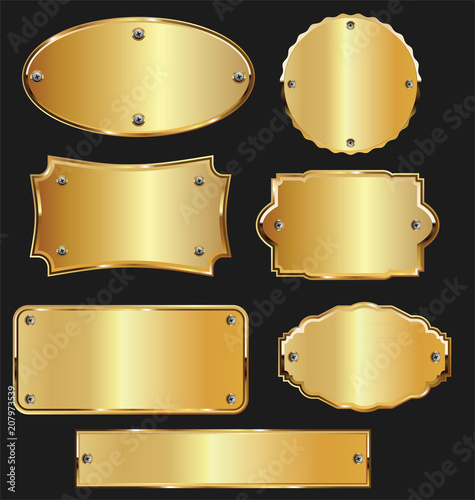 Promo sale labels collection gold and silver design 