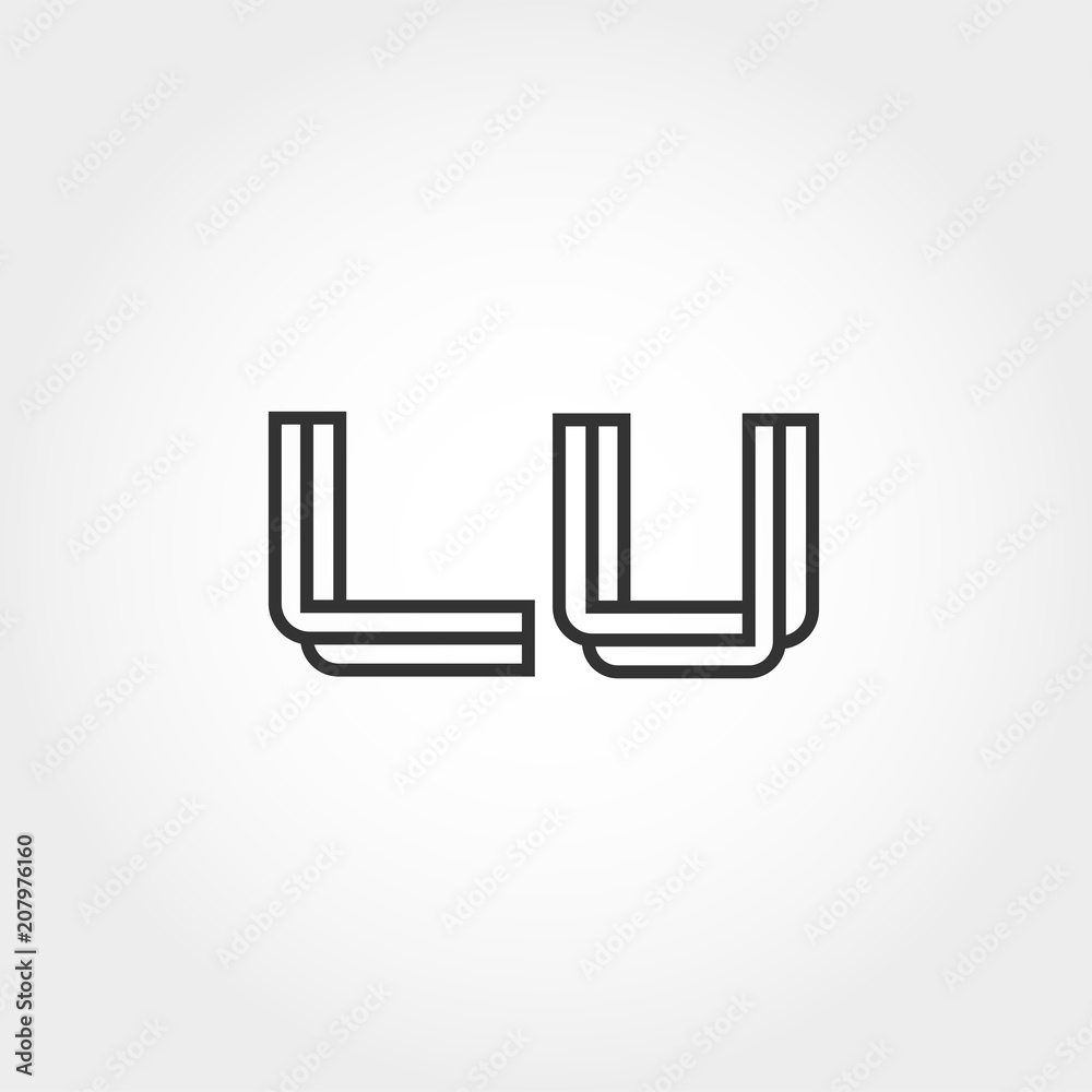 Initial Letter LU Logo Template Vector Design