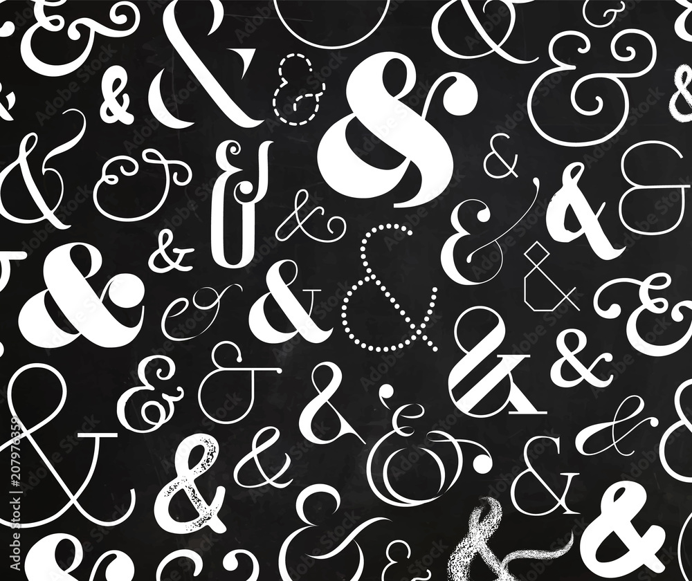Ampersand pattern chalk