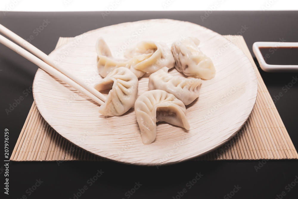 Steamed ravioli are a typical oriental food with many variations Steamed ravioli are a typical oriental food with many variations