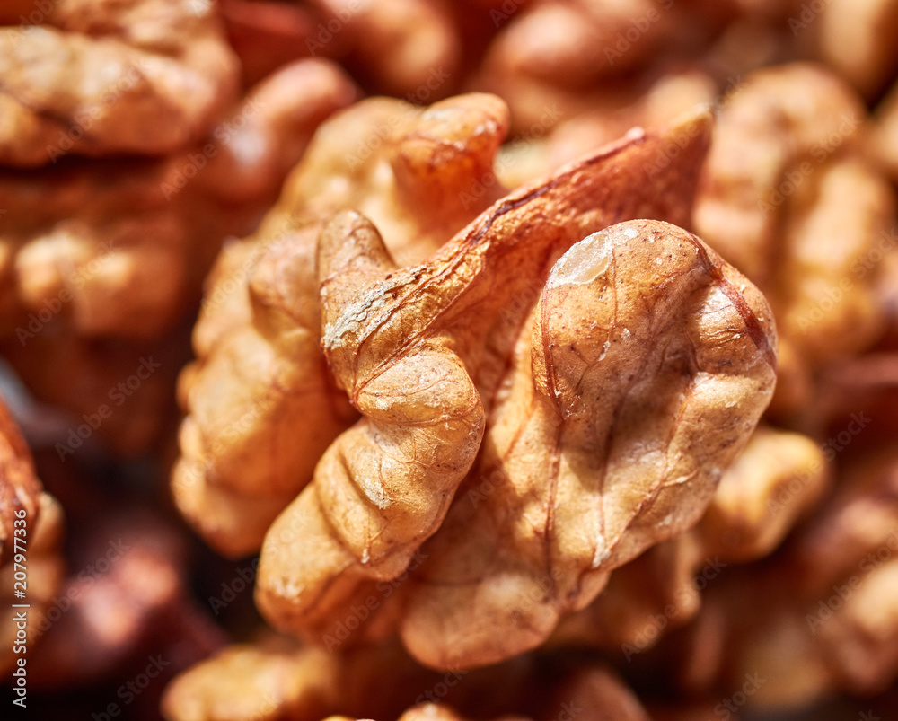 Close up picture of dried walnuts, selective focus. Close up picture of dried walnuts, selective focus.