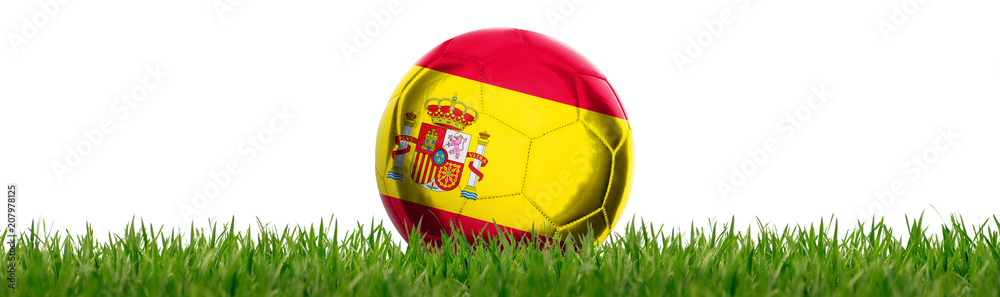 Fototapeta premium Fussball mit spanischer Flagge