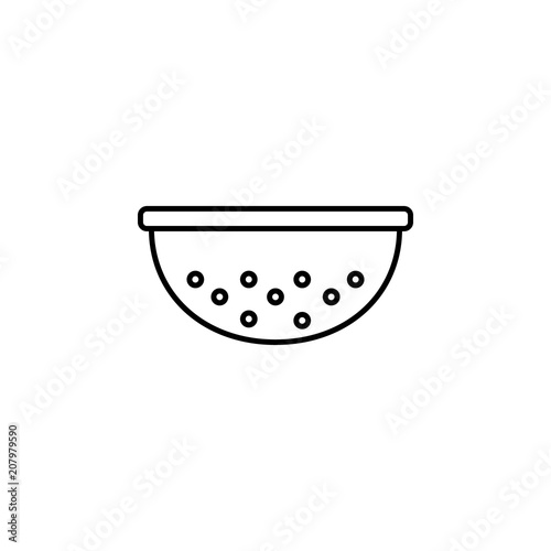sieve outline icon. Element of kitchen tools icon for mobile concept and web apps. Thin line sieve outline icon can be used for web and mobile