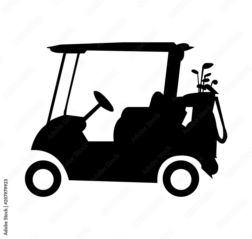 Caddy golf cart silhouette