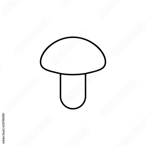 mushroom outline icon. Element of kitchen tools icon for mobile concept and web apps. Thin line mushroom outline icon can be used for web and mobile