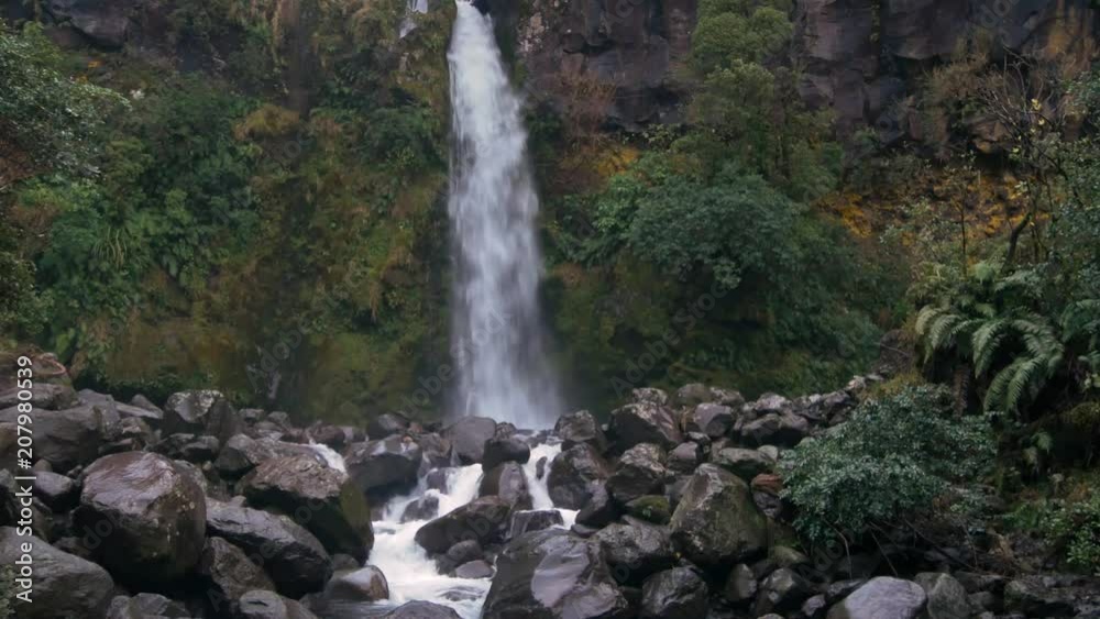 New Zealand Waterfall at Mount Taranaki New Zealand Waterfall at Mount Taranaki