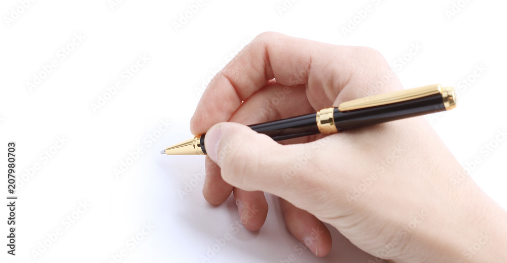 closeup .hand of a businessman signing the contract. closeup .hand of a businessman signing the contract.