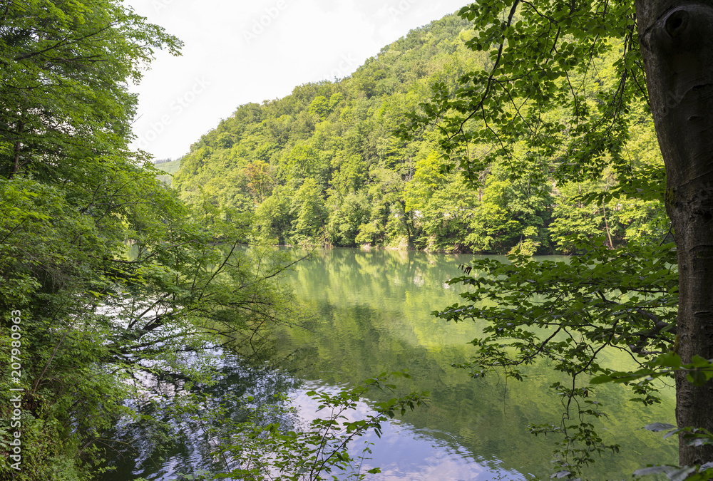Landscape with Hamori Lake in Beech Mountains, Hungary Landscape with Hamori Lake in Beech Mountains, Hungary