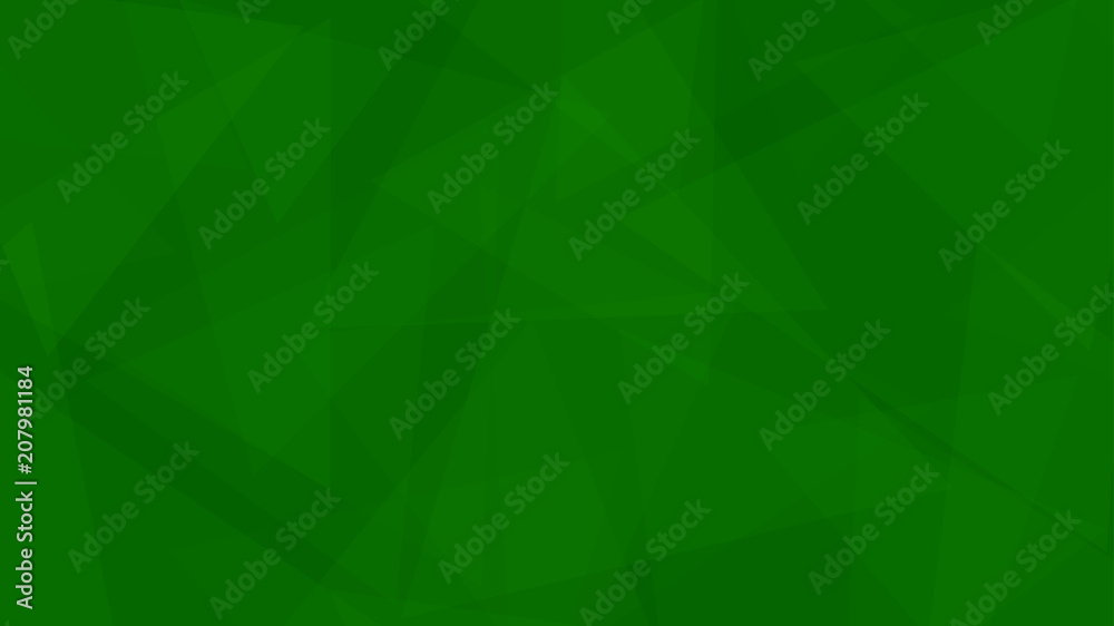 Fototapeta premium Abstract background of translucent triangles in green colors