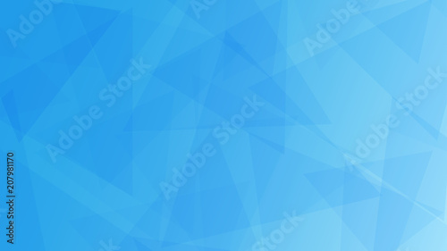 Abstract background of translucent triangles in light blue colors