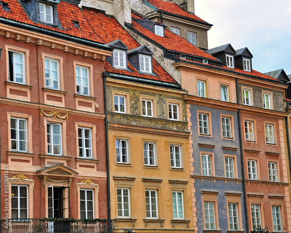 Beautiful houses of Warsaw