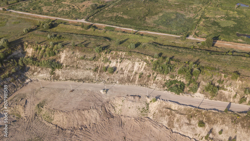 bulldozer in a sand quarry photo