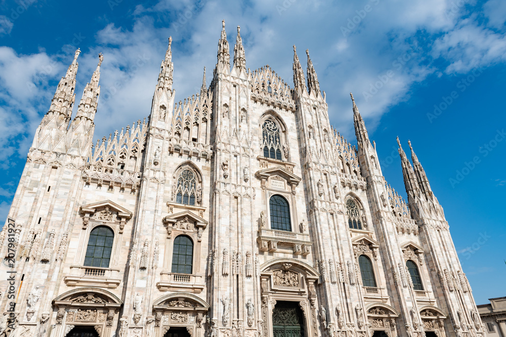 Duomo in Milan Italy with copy space