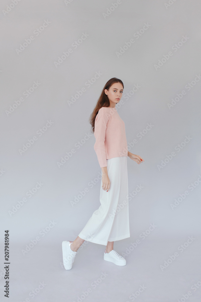 Studio fashion portrait of gorgeous teen girl Studio fashion portrait of gorgeous teen girl