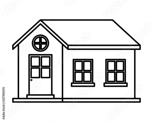 exterior house isolated icon vector illustration design
