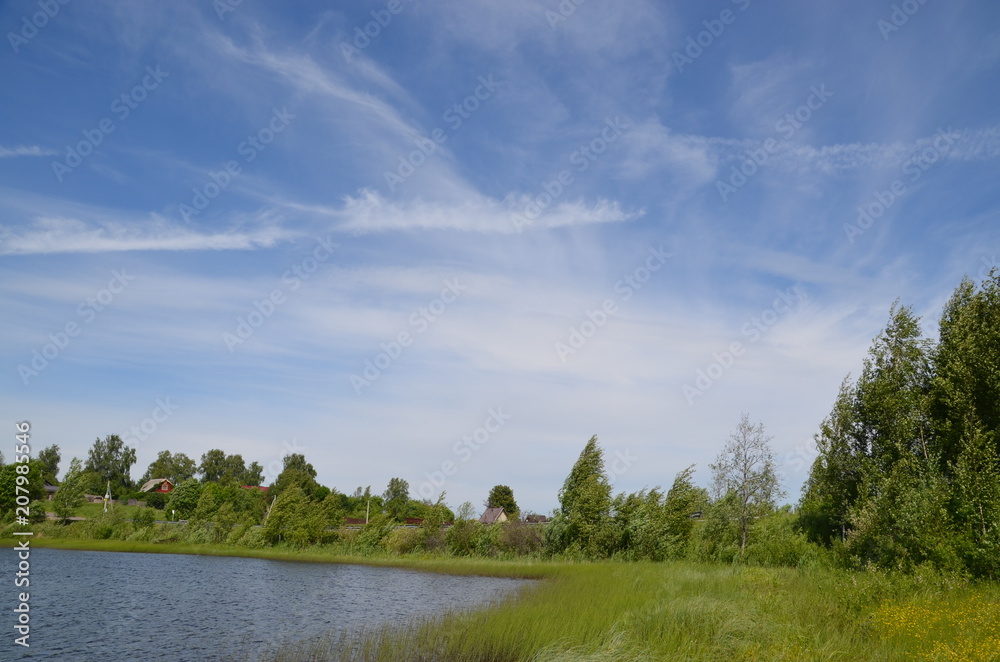 Obraz premium landscape lake sky