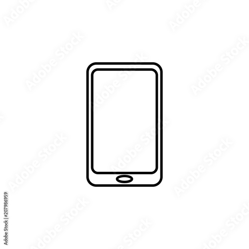 smart phone outline icon. Element of equipment icon for mobile concept and web apps. Thin line smart phone outline icon can be used for web and mobile