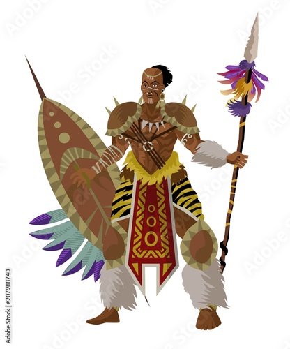 powerful african warrior