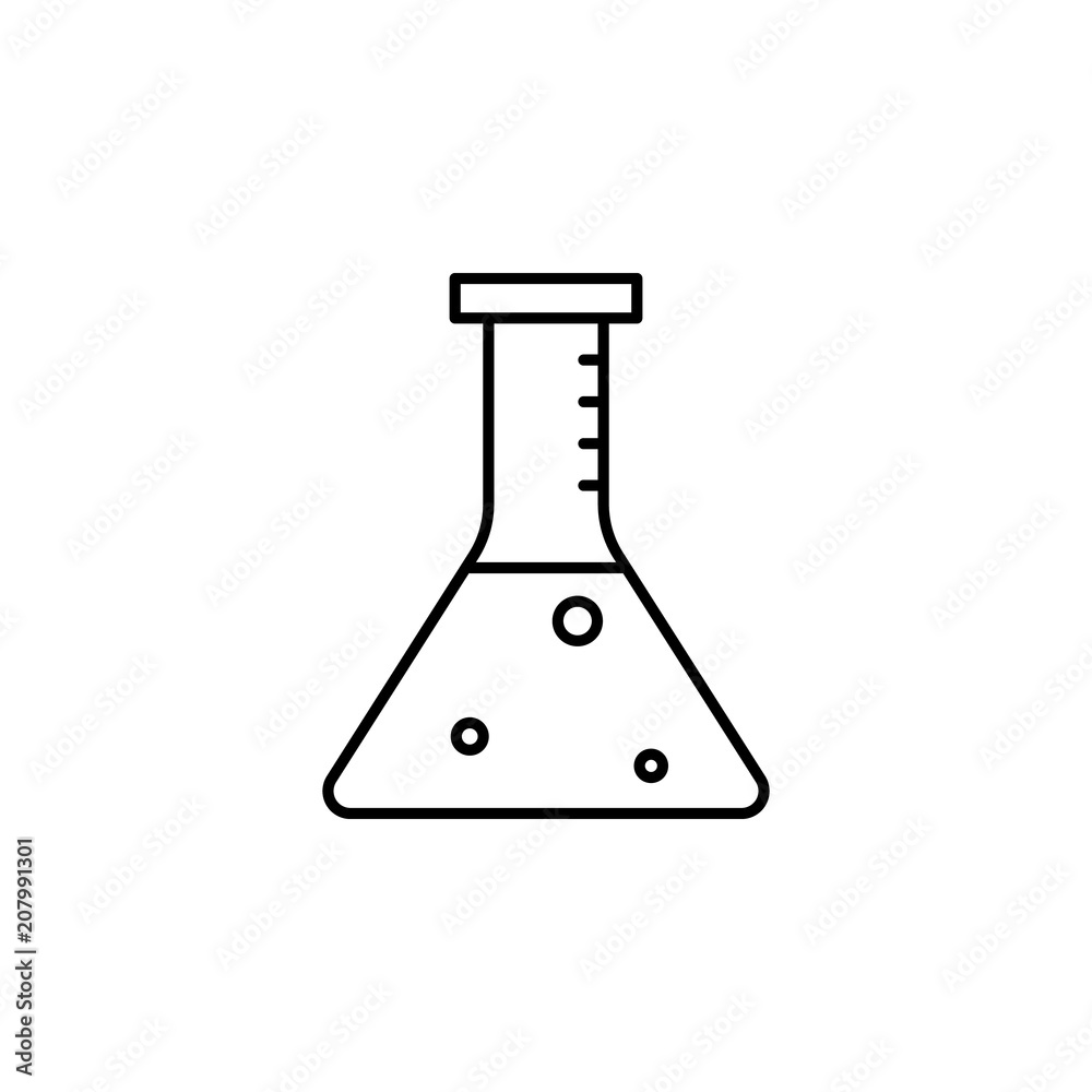 flask outline icon. Element of simple education icon for mobile concept and web apps. Thin line flask outline icon can be used for web and mobile flask outline icon. Element of simple education icon for mobile concept and web apps. Thin line flask outline icon can be used for web and mobile