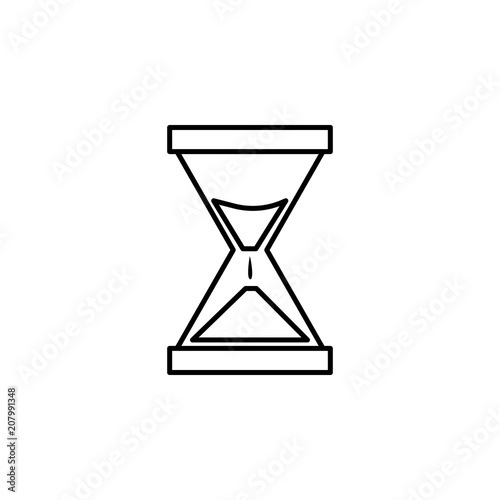 hourglass outline icon. Element of simple education icon for mobile concept and web apps. Thin line hourglass outline icon can be used for web and mobile