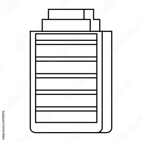 Battery icon over white background, vector illustration