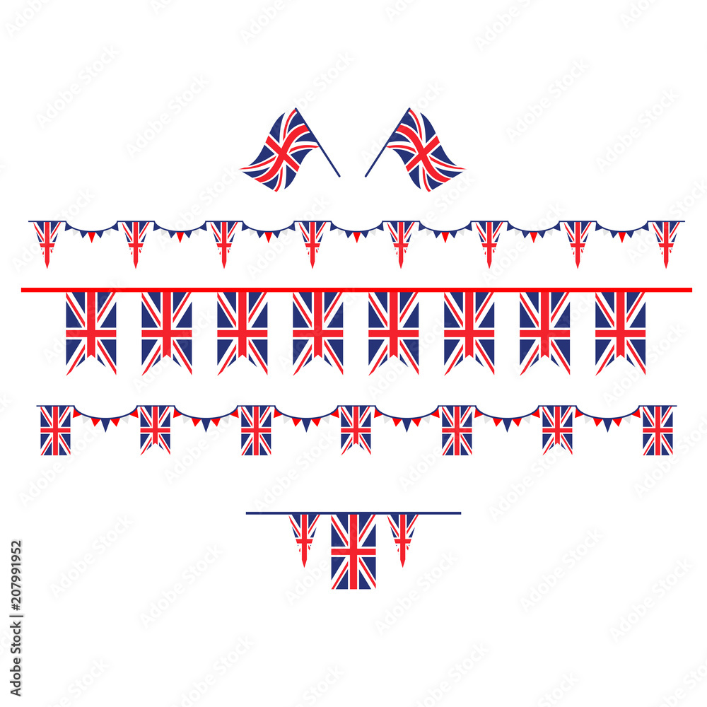 Obraz premium United Kingdom set flag