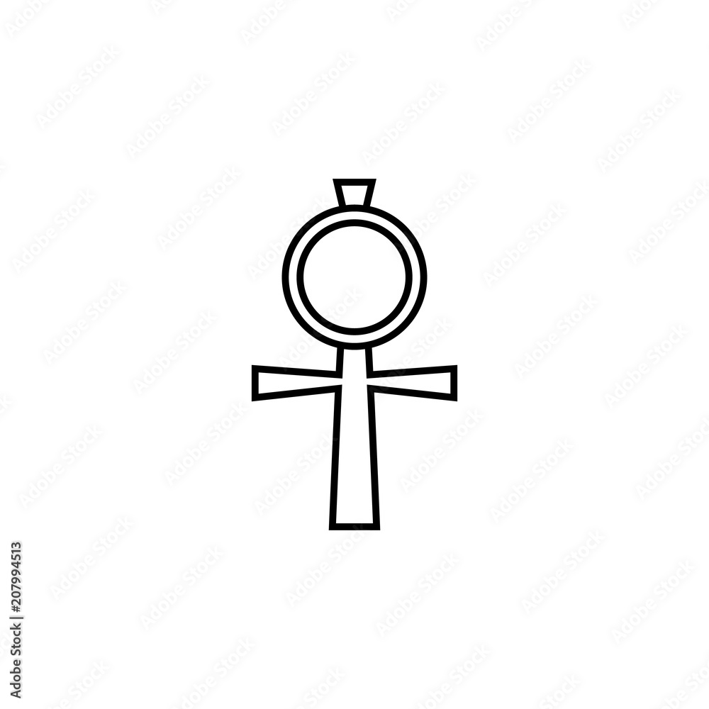 Egyptian cross outline icon. Element of religion sign for mobile concept and web apps. Thin line Egyptian cross outline icon can be used for web and mobile Egyptian cross outline icon. Element of religion sign for mobile concept and web apps. Thin line Egyptian cross outline icon can be used for web and mobile