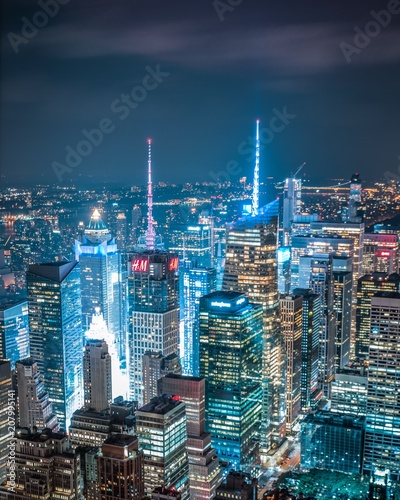 New York, Manhattan at night