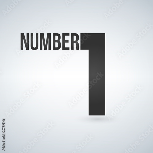 Black number one logo templ...