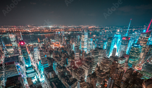 New York, Manhattan at night