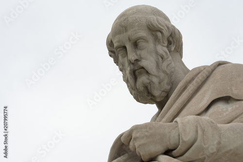 classic statues Plato close up