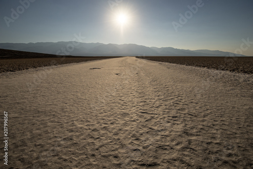 Valle della morte letto lago secco deserto