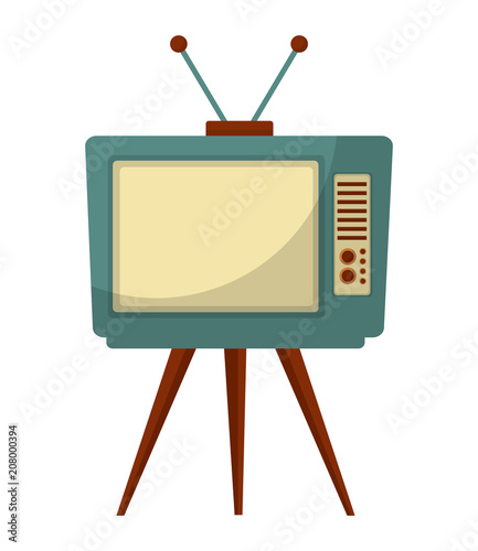 tv old retro style vector illustration design