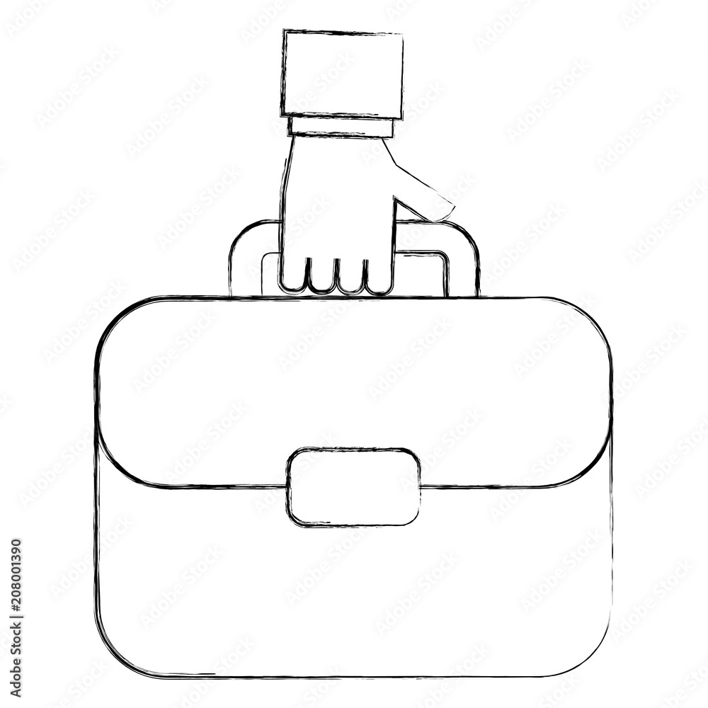 hand with portfolio briefcase isolated icon vector illustration design hand with portfolio briefcase isolated icon vector illustration design