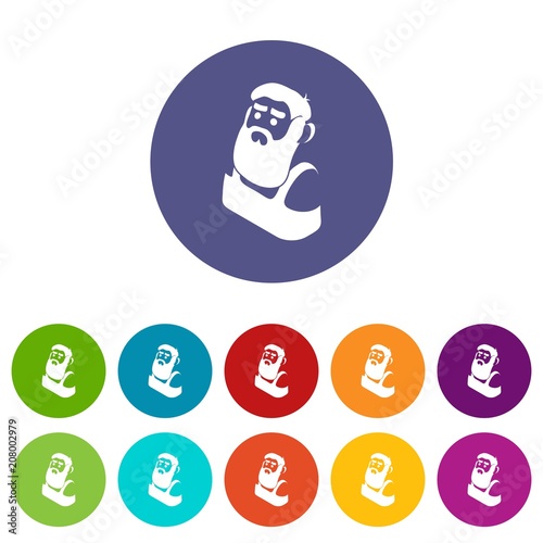 Blacksmith icons color set vector for any web design on white background