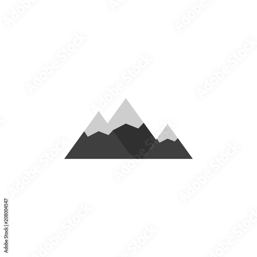 the mountains colored illustration. Element of camping icon for mobile concept and web apps. Flat design the mountains colored illustration can be used for web and mobile