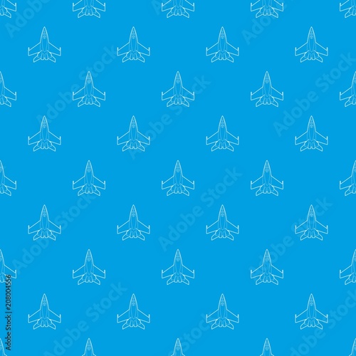 Military jet pattern vector seamless blue repeat for any use