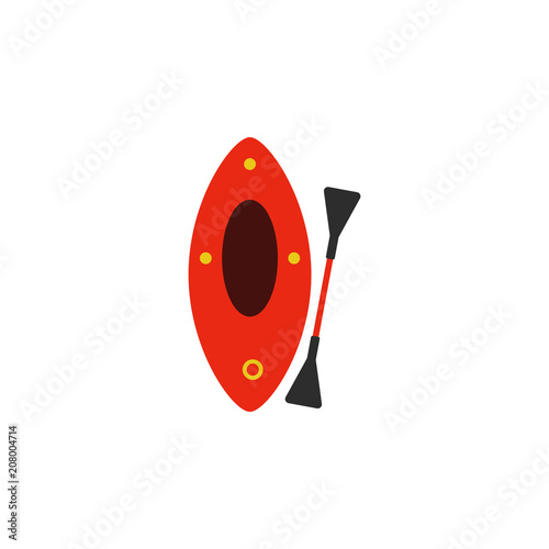 kayak colored illustration. Element of camping icon for mobile concept and web apps. Flat design kayak colored illustration can be used for web and mobile. Premium icon
